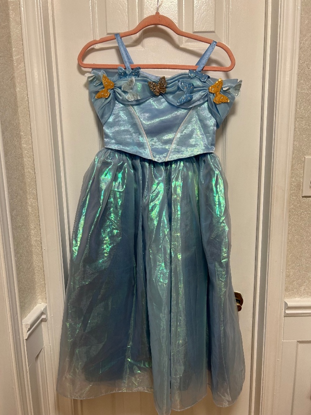 Disney Store Cinderella Butterfly Princess Costume Gown Sz 7/8 Medium M